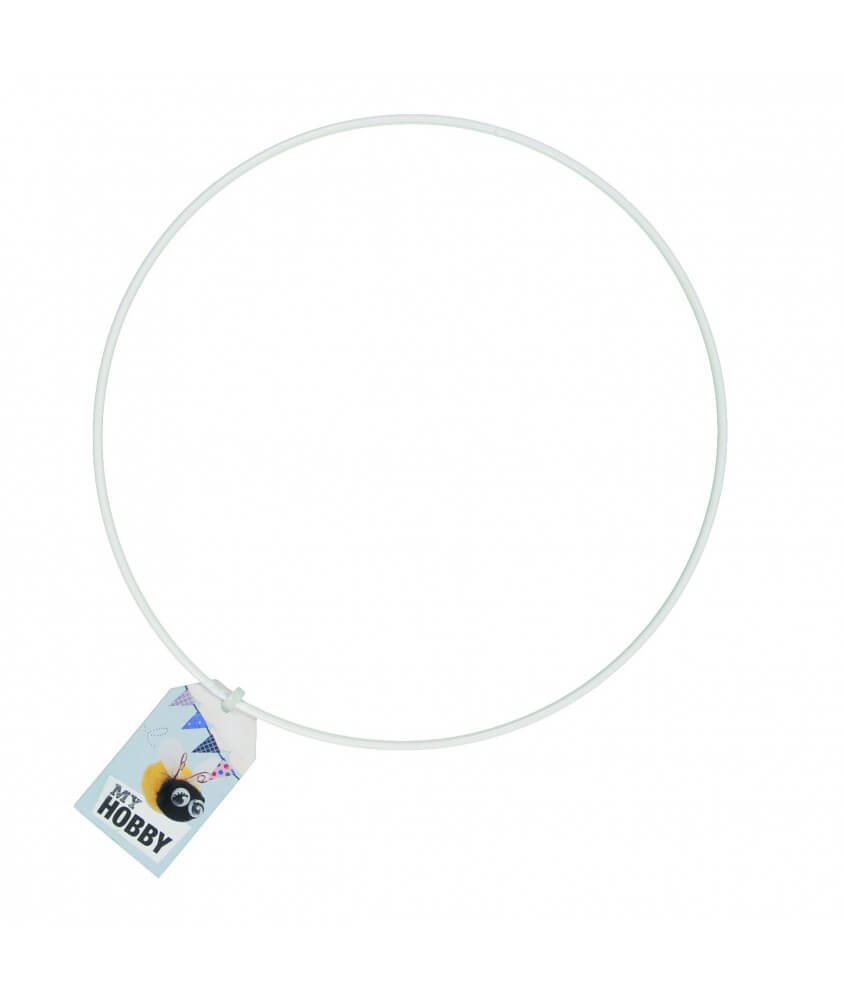 Anneau de métal blanc diamètre 10cm pour attrape-rêves - Rico Design