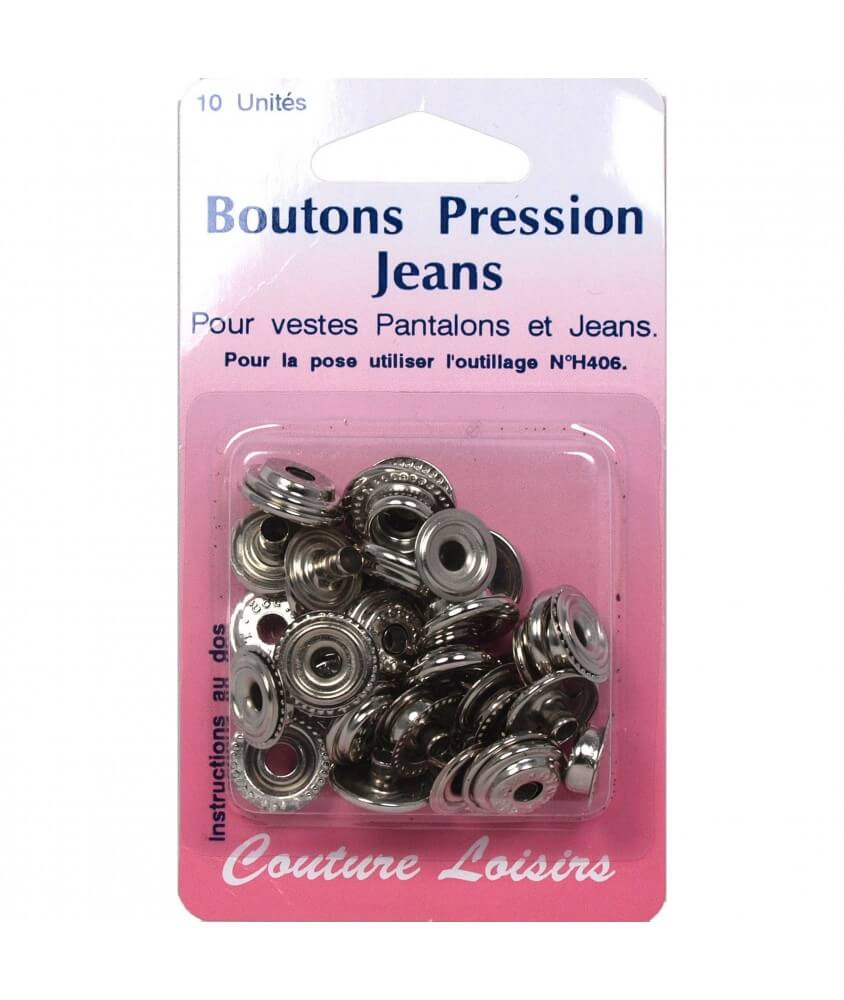 Bouton pression jean bronze