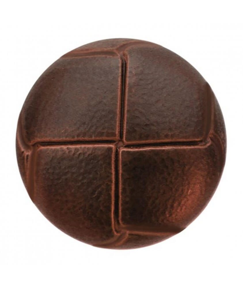 Carte de 2 boutons simili cuir marron 23mm - Prym