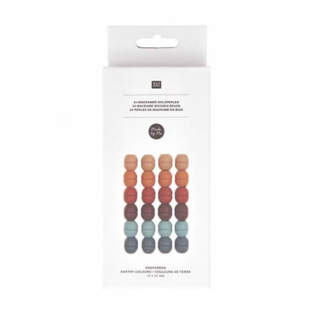 Perles de macrame en bois Rico Design