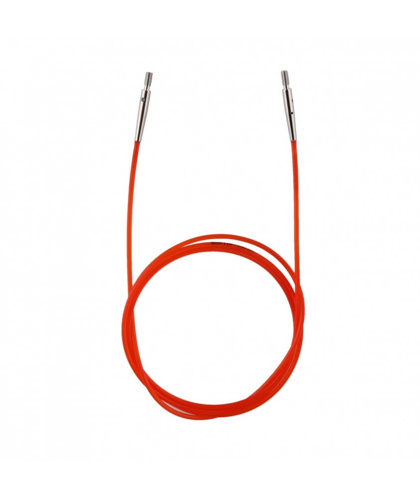 Cable Rouge 100cm aigu. circulaires/crochet interchangeables - Knitpro