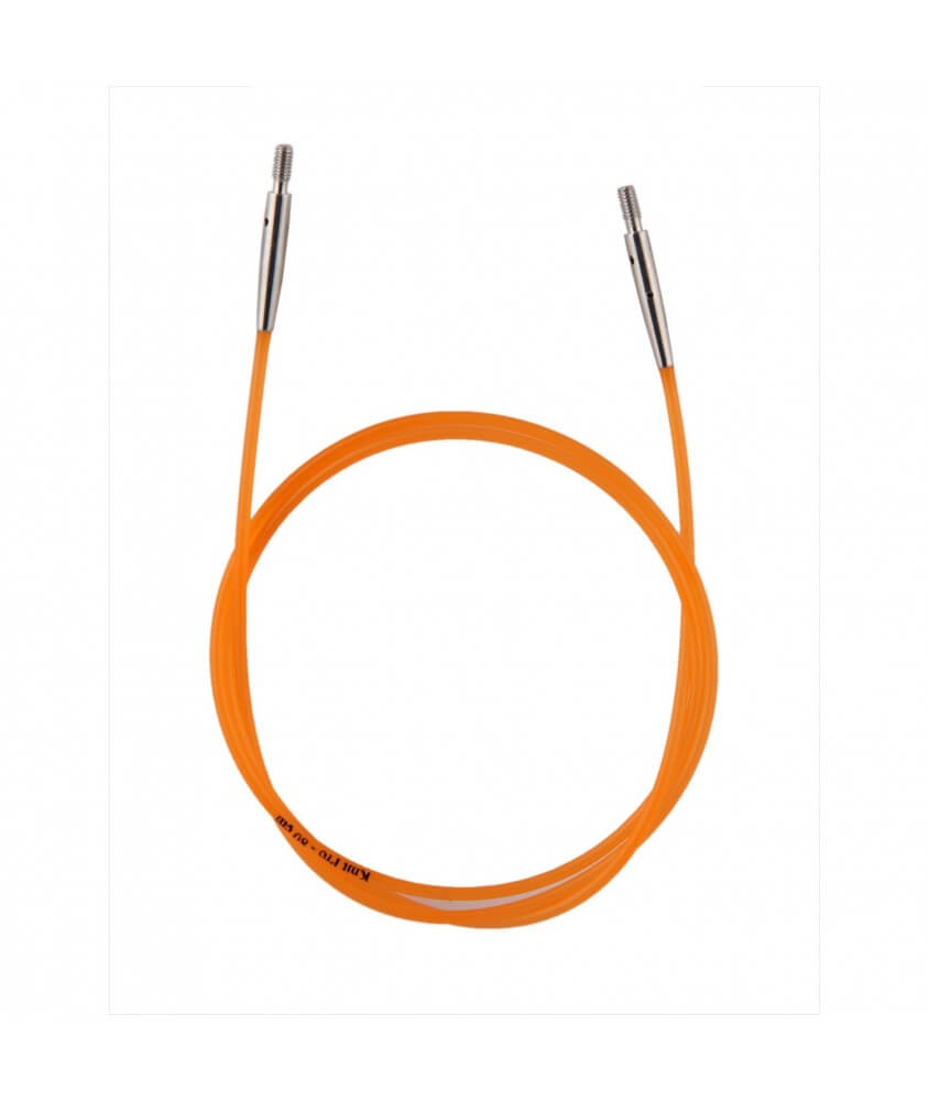 Cable Orange 80 cm aigu. circulaires/crochet interchangeables - Knitpro