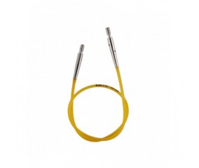 Cable Jaune 40cm aigu. circulaires/crochet interchangeables - Knitpro