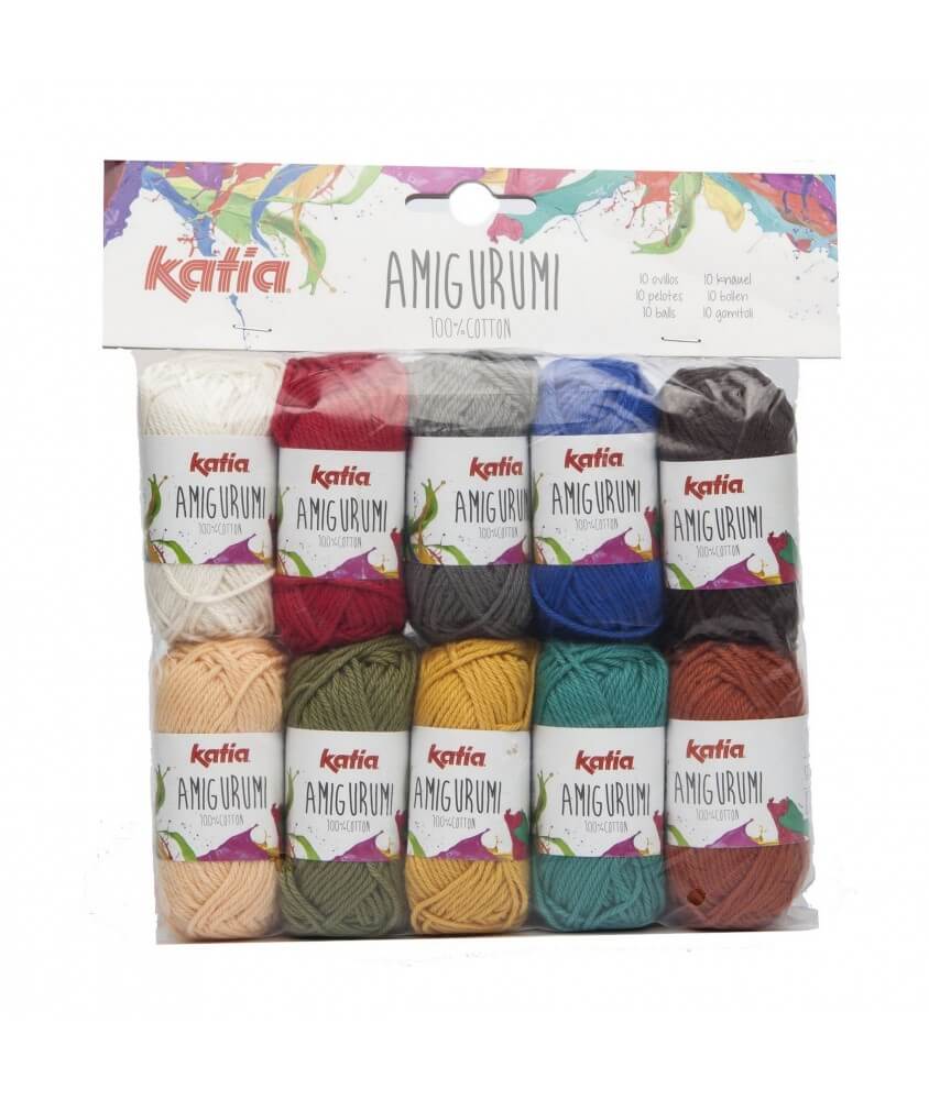 10 mini-pelotes Amigurumi Campagne 10 g X 10 - Katia 10 mini-pelotes Amigurumi Campagne 10 g X 10 - Katia