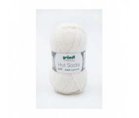 Pelote de laine à chaussettes à tricoter HOT SOCKS UNI - Grundl