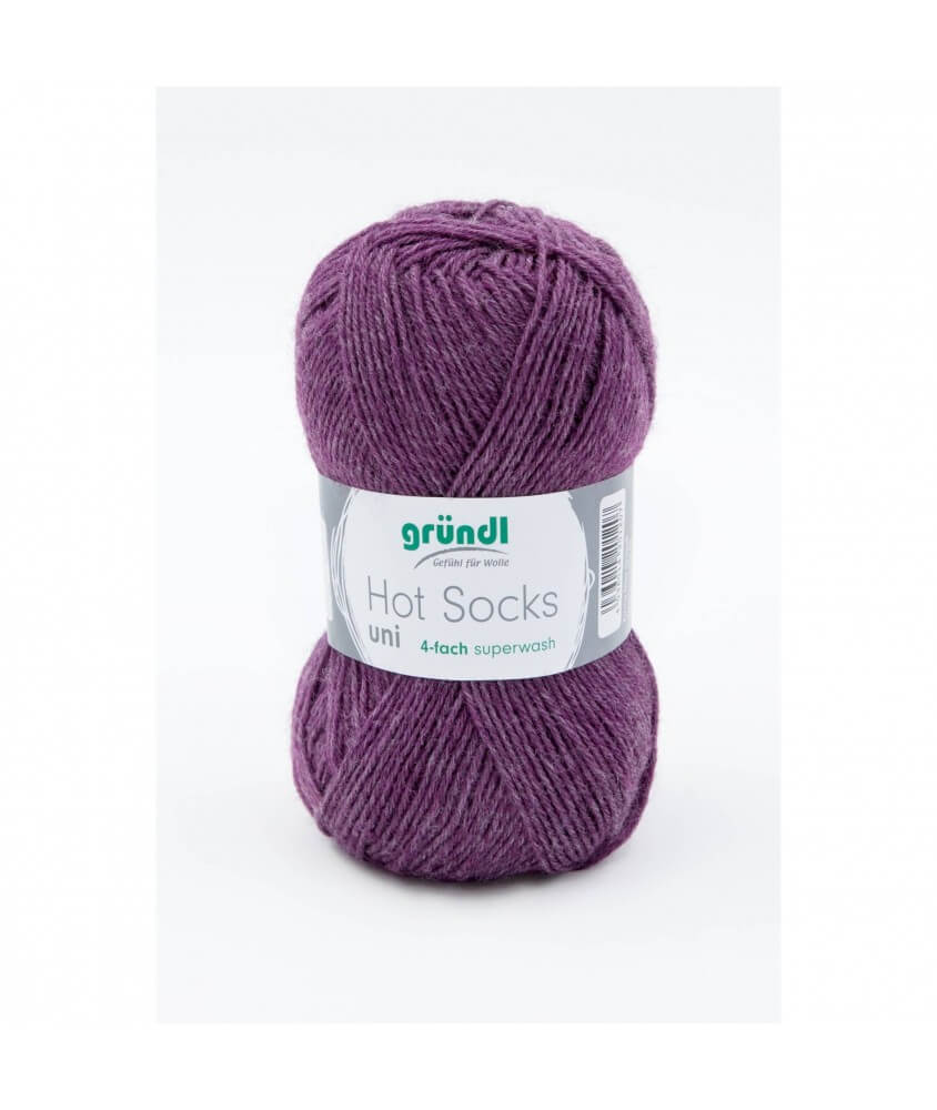 Pelote de laine à chaussettes à tricoter HOT SOCKS UNI - Grundl