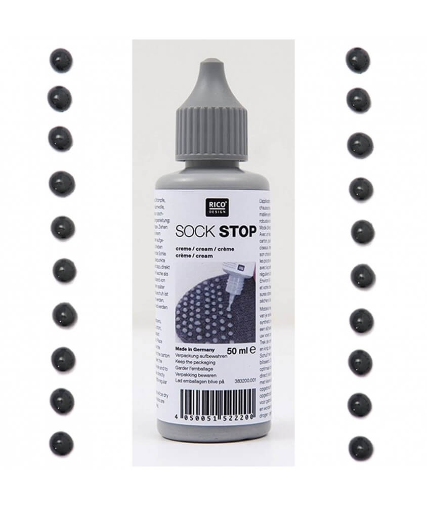 Sock Stop Noir Antidérapant pour chaussettes 50 ml - RICO Design