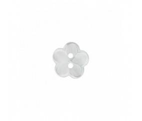Boutons Fleurs Blanches 2 Trous 12 mm X 4 - Union Knopf