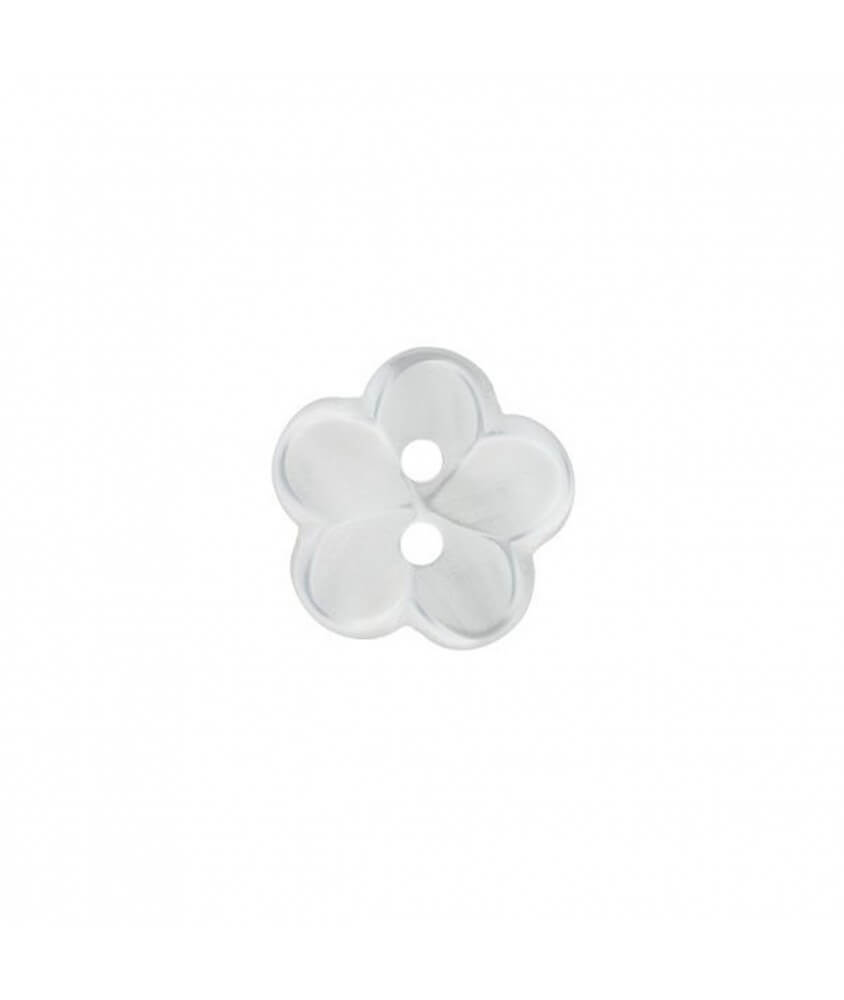 Boutons Fleurs Blanches 2 Trous 12 mm X 4 - Union Knopf