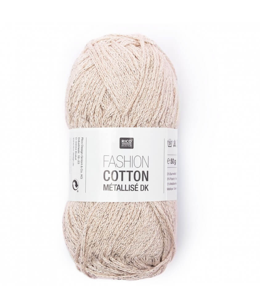 Fil à tricoter FASHION COTTON MÉTALLISÉ - Rico Design 07 rose Fil à tricoter FASHION COTTON MÉTALLISÉ - Rico Design 07 rose