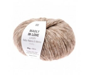 Alpaga et Mérino à tricoter MADLY IN LOVE - Rico Design marron beige 02 sperenza