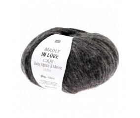 Alpaga et Mérino à tricoter MADLY IN LOVE - Rico Design gris anthracite 04 sperenza