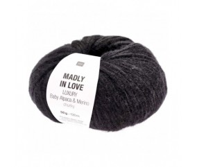 Alpaga et Mérino à tricoter MADLY IN LOVE - Rico Design noir 05 sperenza