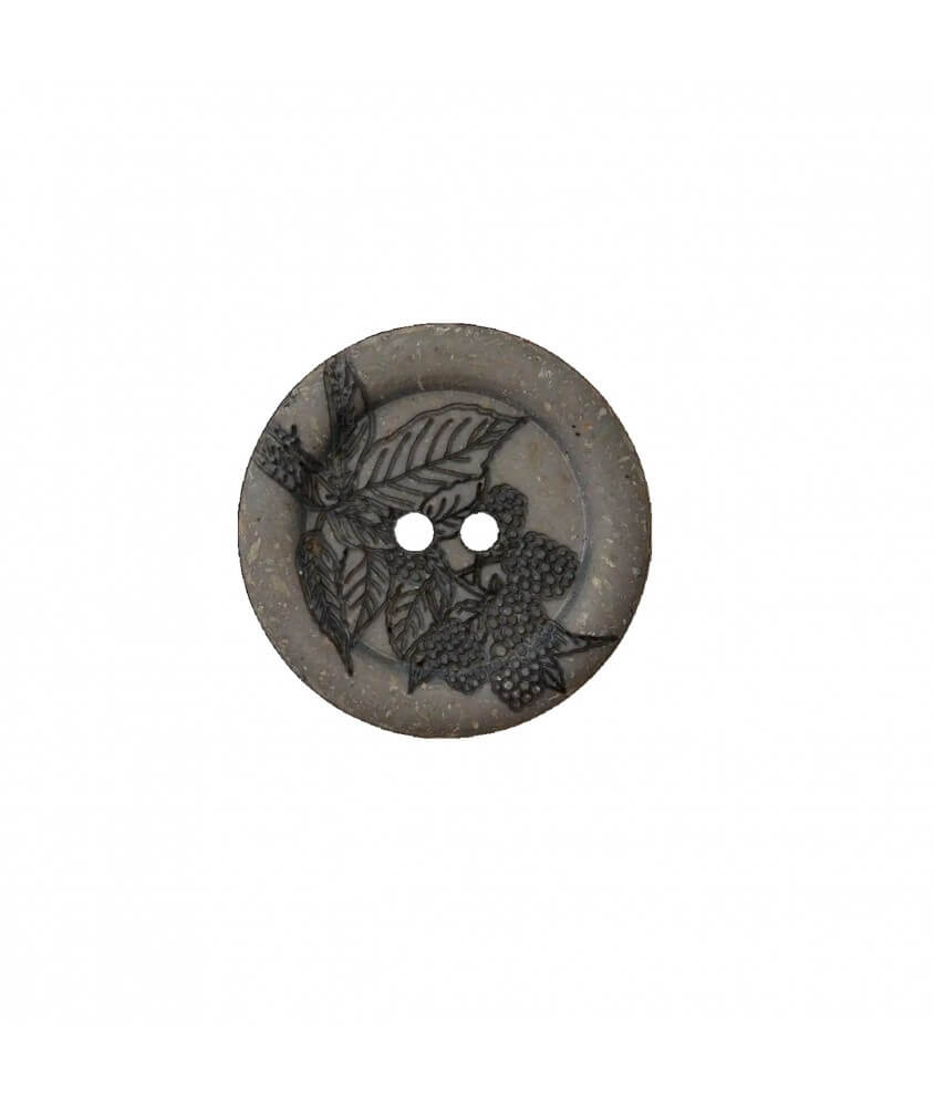 Bouton recyclé polyester motif fleur 2 trous 18 à 23mm - Prym gris 23mm fleur Bouton recyclé polyester motif fleur 2 trous 18 à 23mm - Prym gris 23mm fleur