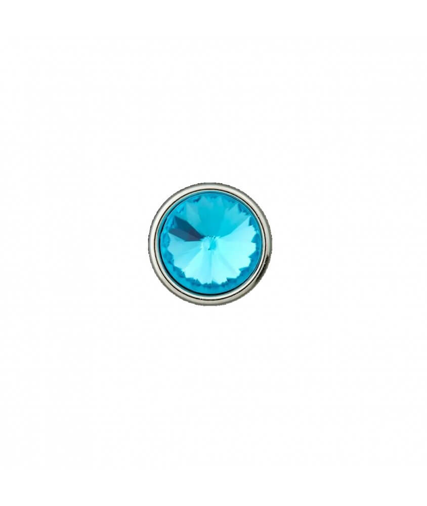 Bouton imitation diamant à queue 12 à 14mm - Prym 12mm turquoise