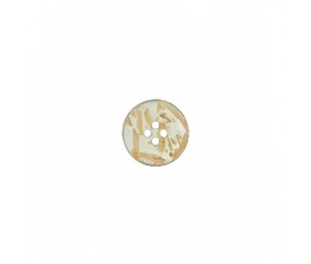 Bouton polyester et son de riz 2 trous 25mm - Prym jaune
