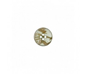 Bouton polyester et son de riz 2 trous 25mm - Prym vert
