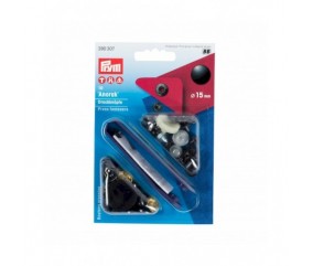 Bouton pression sans couture Anorak 15mm X 10 - Prym noir 390307