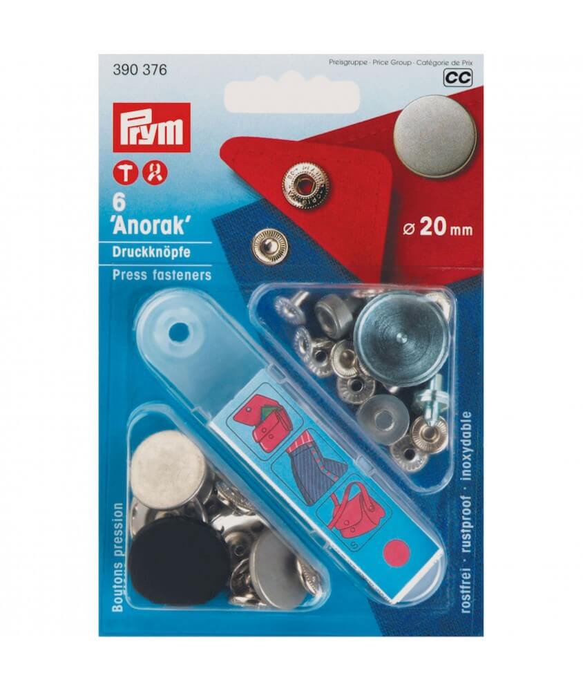 Bouton pression sans couture Anorak 20mm X 6 - Prym