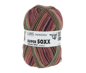 Laine à chaussettes à tricoter SUPER SOXX COLOR 4 Plis - 100GR - Lang Yarns
