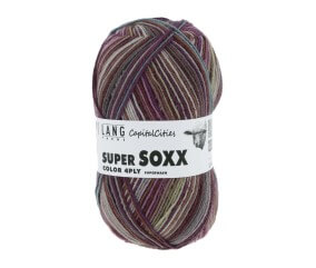 Laine à chaussettes à tricoter SUPER SOXX COLOR 4 Plis - 100GR - Lang Yarns