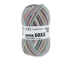 Laine à chaussettes à tricoter SUPER SOXX COLOR 4 Plis - 100GR - Lang Yarns