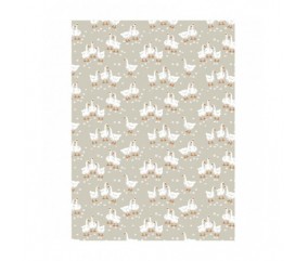 Tissu coton oies