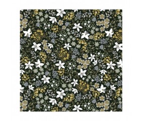 Tissu coton fleuri