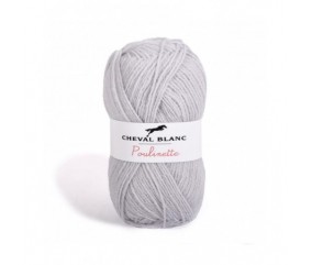 Pelote de laine poulinette  - Cheval blanc - layette laine pas chere  - sperenza -PelotePOULINETTE