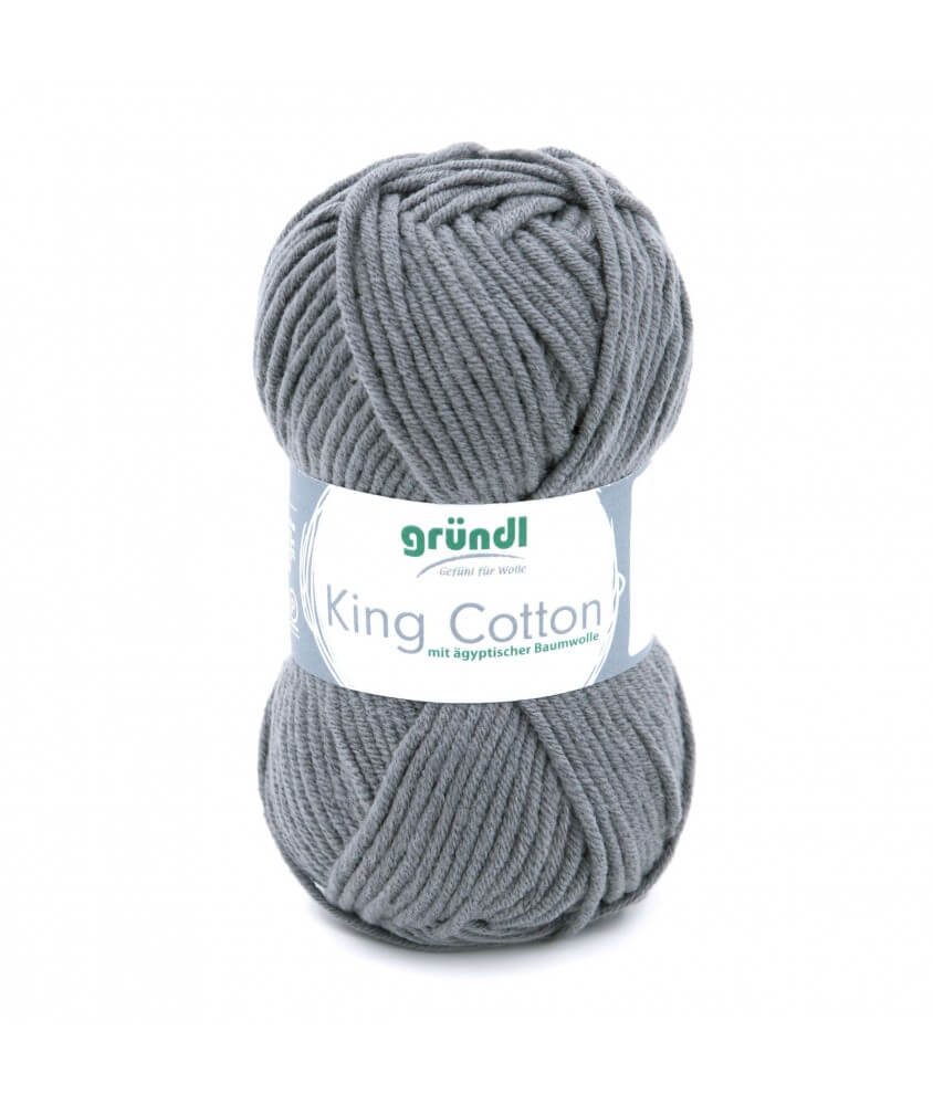 Pelote de Coton à tricoter KING COTTON - Grundl GRIS 18 SPERENZA
