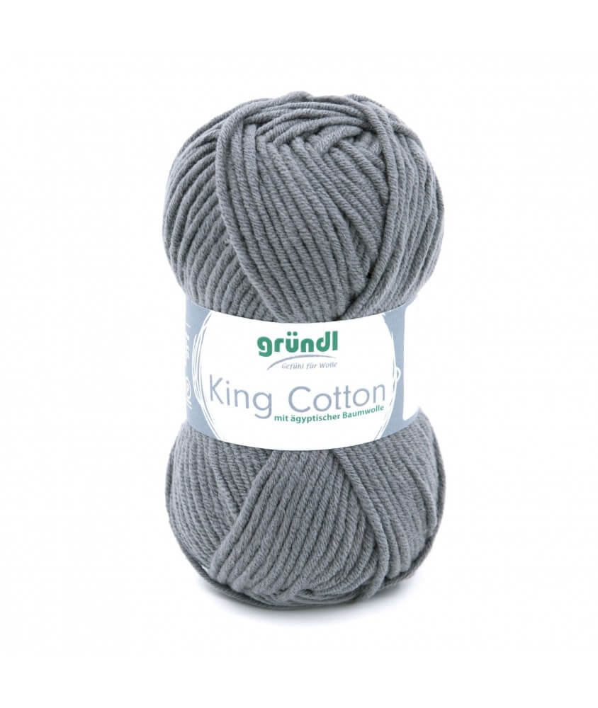 Pelote de Coton à tricoter KING COTTON - Grundl GRIS 18 SPERENZA Pelote de Coton à tricoter KING COTTON - Grundl GRIS 18 SPERENZA
