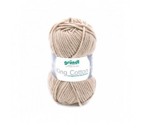 Pelote de Coton à tricoter KING COTTON - Grundl MARRON 03 SPERENZA