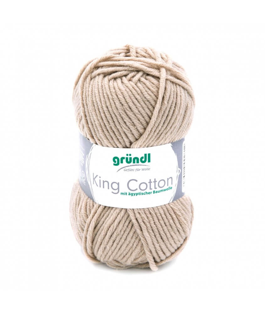 Pelote de Coton à tricoter KING COTTON - Grundl MARRON 03 SPERENZA