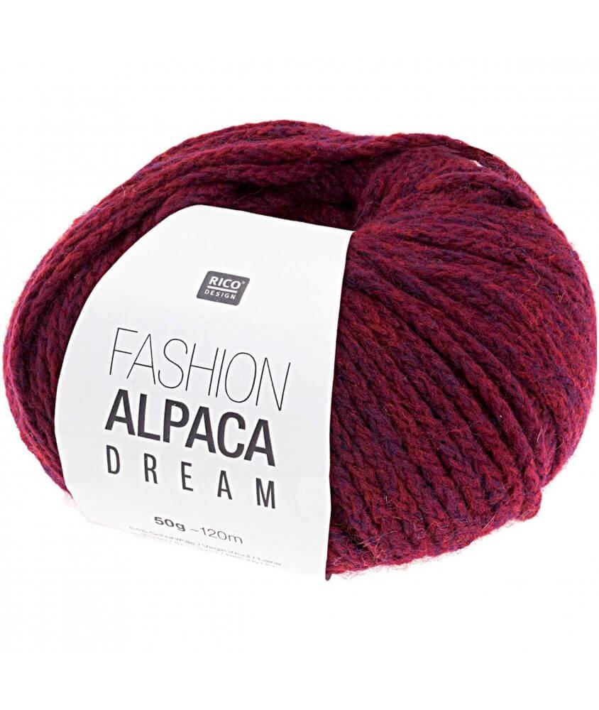 Pelote de laine à tricoter FASHION ALPACA DREAM - Rico Design rouge baie 04 sperenza