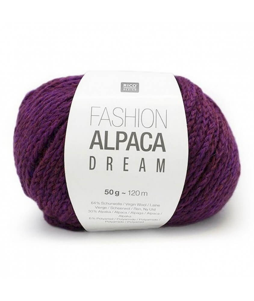 Pelote de laine à tricoter FASHION ALPACA DREAM - Rico Design violet sperenza