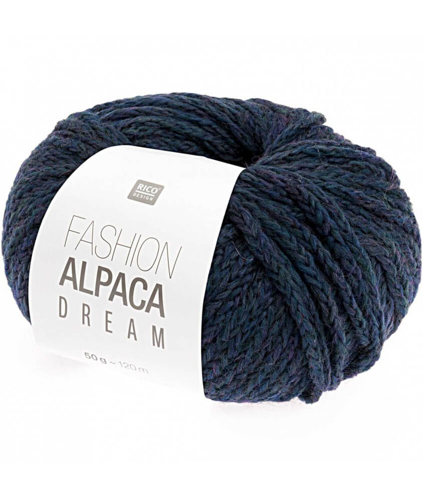 Pelote de laine à tricoter FASHION ALPACA DREAM - Rico Design bleu paon 07 sperenza