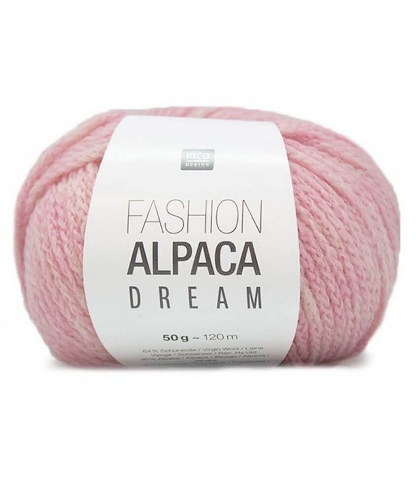 Pelote de laine à tricoter FASHION ALPACA DREAM - Rico Design rose 11 sperenza