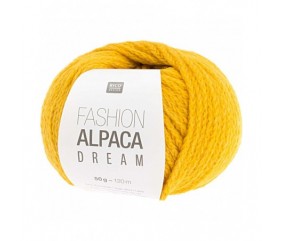 Pelote de laine à tricoter FASHION ALPACA DREAM - Rico Design jaune 12 sperenza