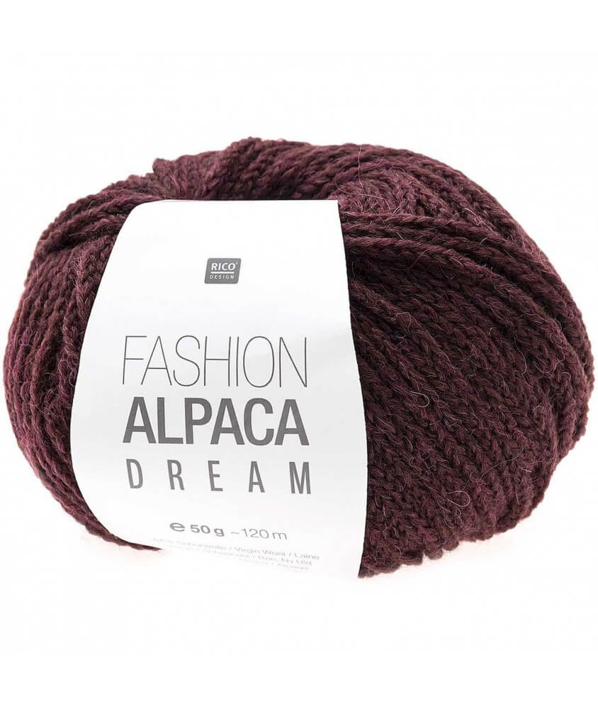 Pelote de laine à tricoter FASHION ALPACA DREAM 50GR - Rico Design rouge bordeaux 20 sperenza