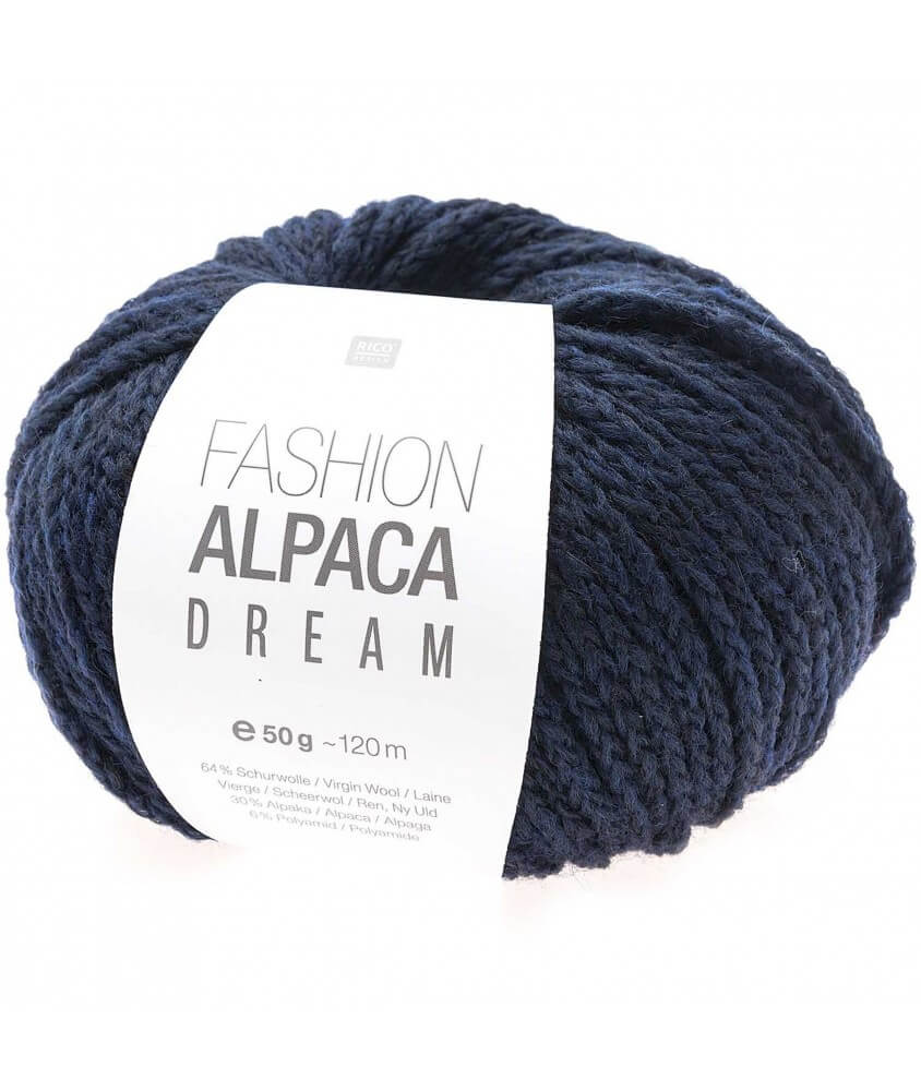 Pelote de laine à tricoter FASHION ALPACA DREAM 50GR - Rico Design bleu marine 21 sperenza