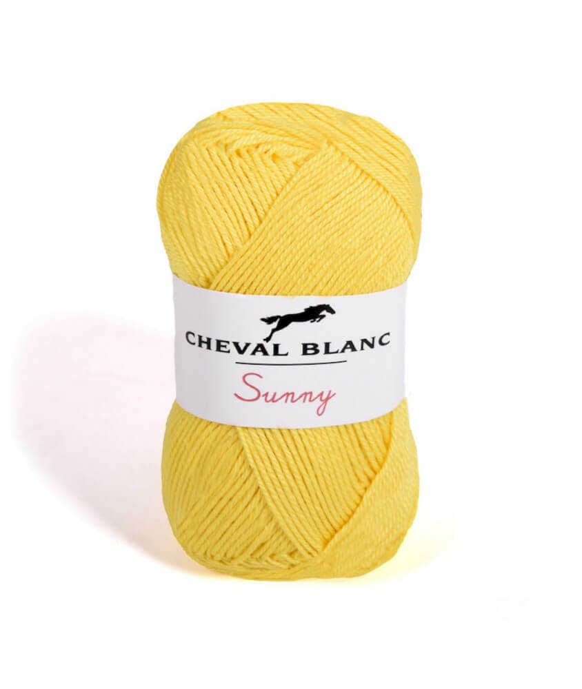 Pelote de coton à tricoter SUNNY UNI - Cheval blanc - PPSC Pelote de coton à tricoter SUNNY UNI - Cheval blanc - PPSC