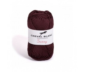 Pelote de coton à tricoter SUNNY UNI - Cheval blanc - PPSC