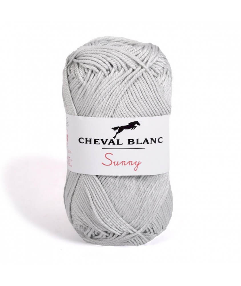 Pelote de coton à tricoter SUNNY UNI - Cheval blanc - PPSC Pelote de coton à tricoter SUNNY UNI - Cheval blanc - PPSC