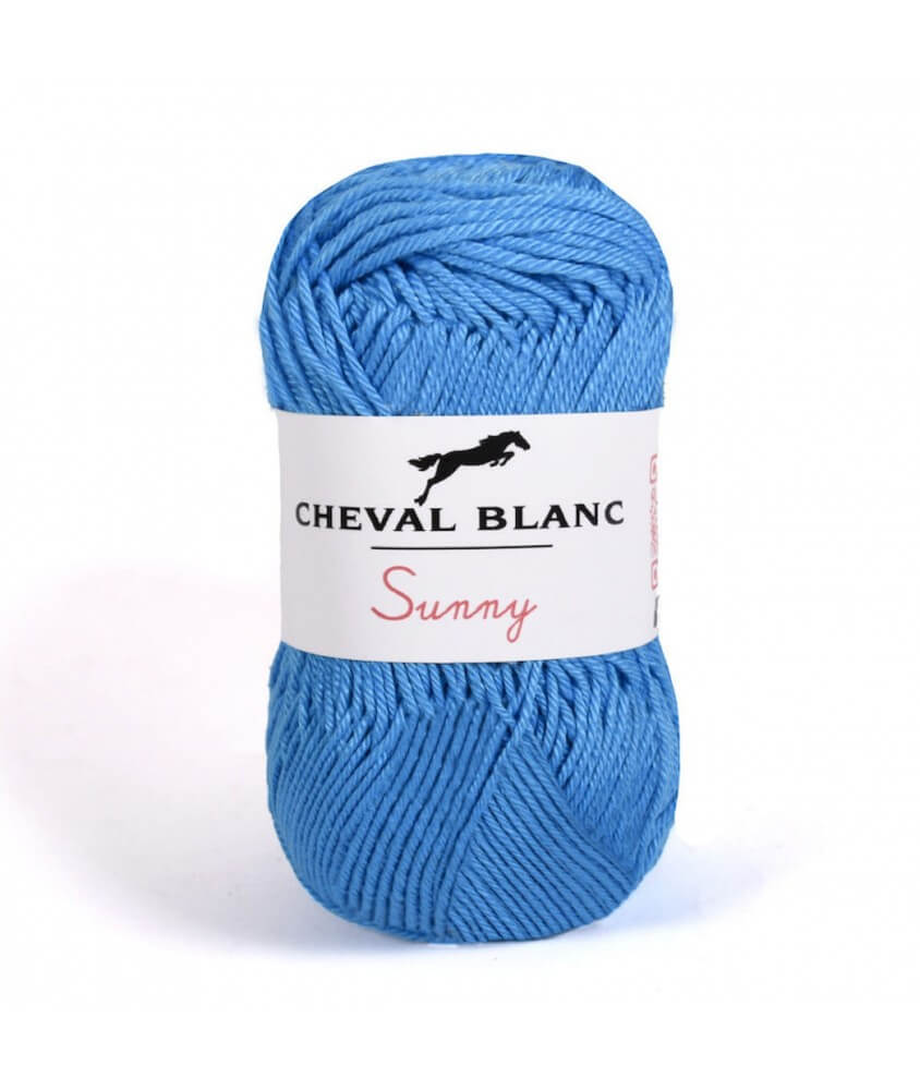 Pelote de coton à tricoter SUNNY UNI - Cheval blanc - PPSC Pelote de coton à tricoter SUNNY UNI - Cheval blanc - PPSC