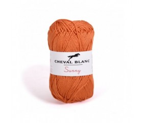 Pelote de coton à tricoter SUNNY UNI - Cheval blanc - PPSC