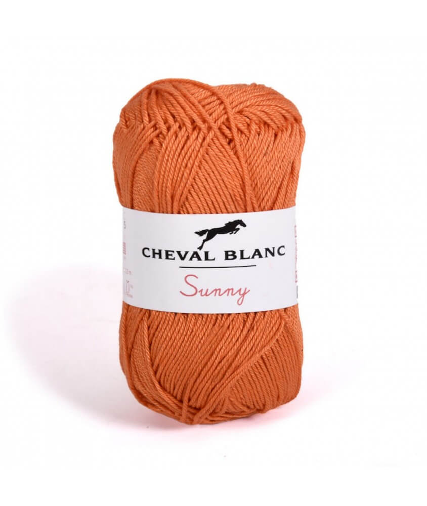 Pelote de coton à tricoter SUNNY UNI - Cheval blanc - PPSC