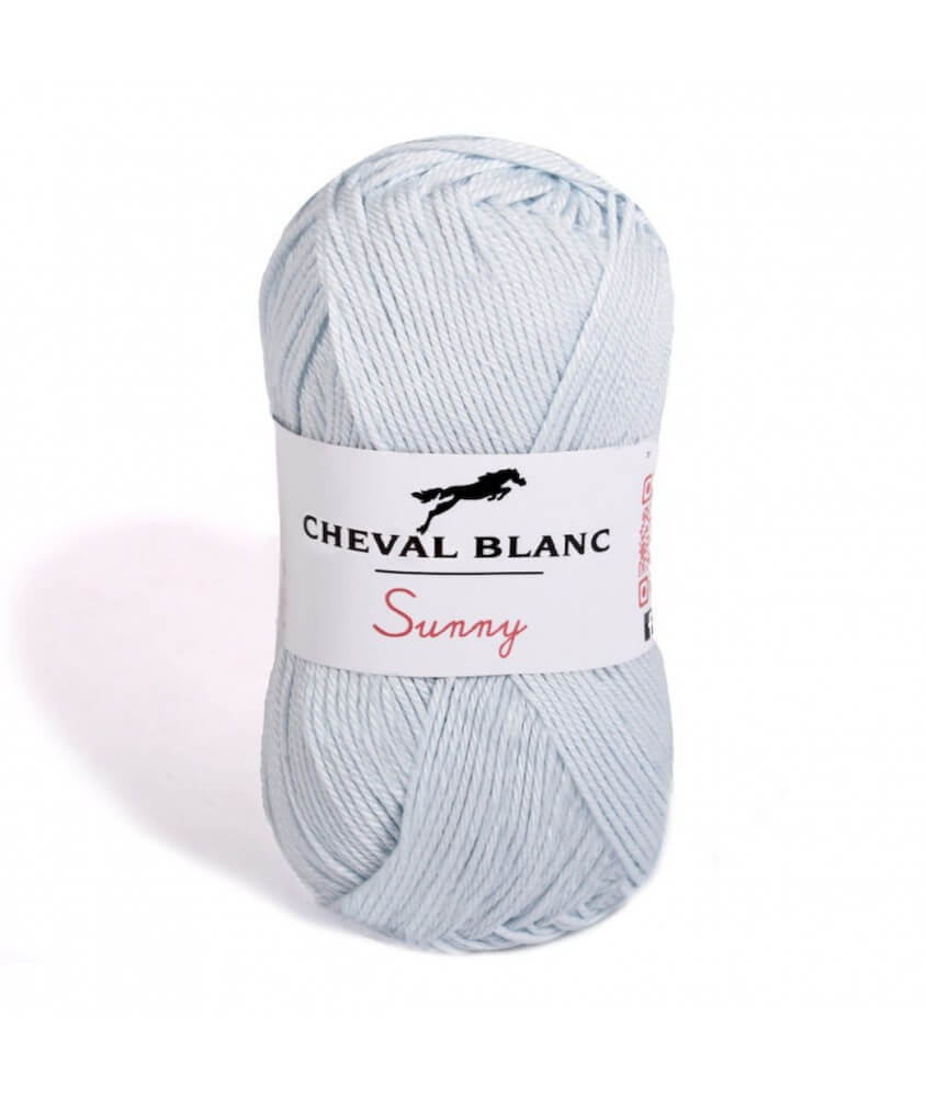 Pelote de coton à tricoter SUNNY UNI - Cheval blanc - PPSC Pelote de coton à tricoter SUNNY UNI - Cheval blanc - PPSC