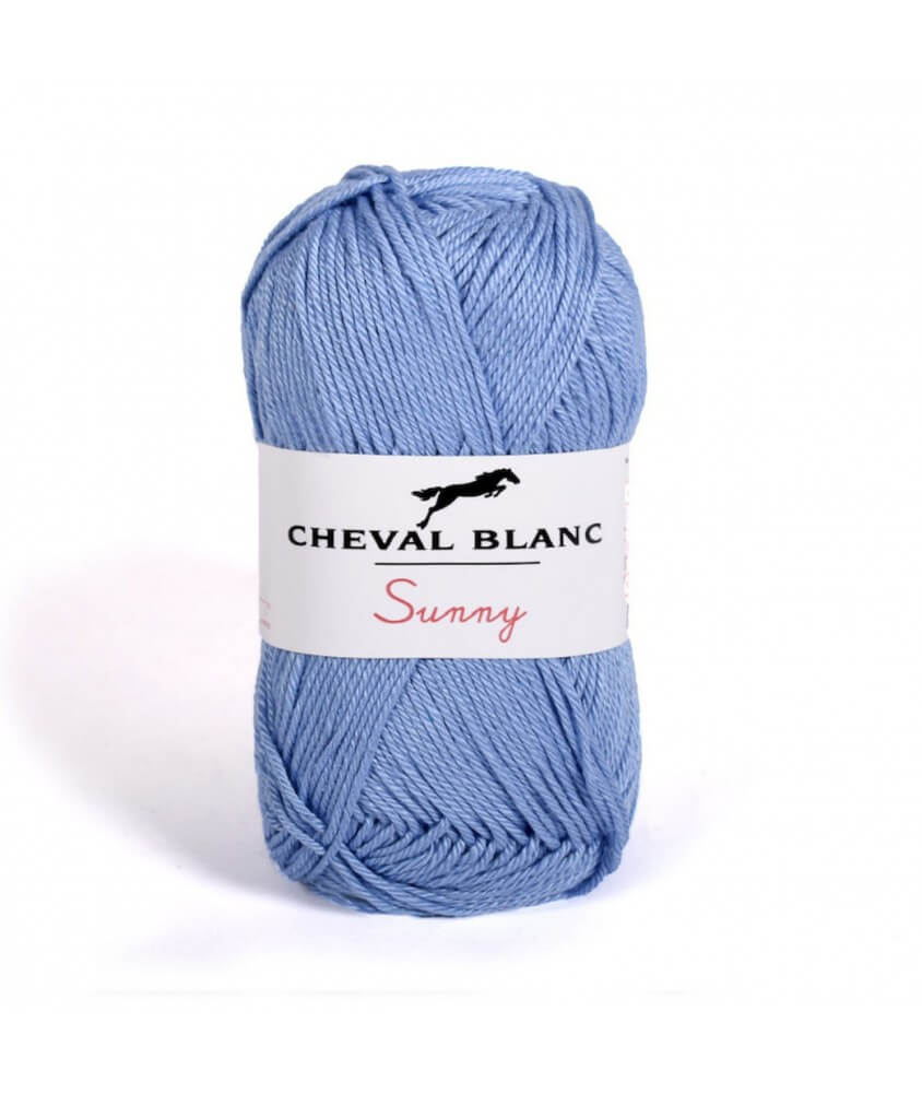 Pelote de coton à tricoter SUNNY UNI - Cheval blanc - PPSC Pelote de coton à tricoter SUNNY UNI - Cheval blanc - PPSC
