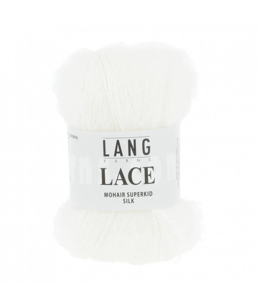 Mohair et soie à tricoter LACE 25 GR - Lang Yarns Sperenza blanc 01