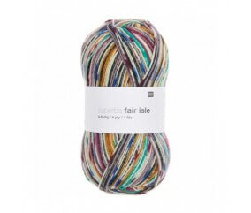 Pelote de laine à chaussettes à tricoter Superba Fair Isle 4 fils - 100GR - Rico Design multicolore 01 sperenza
